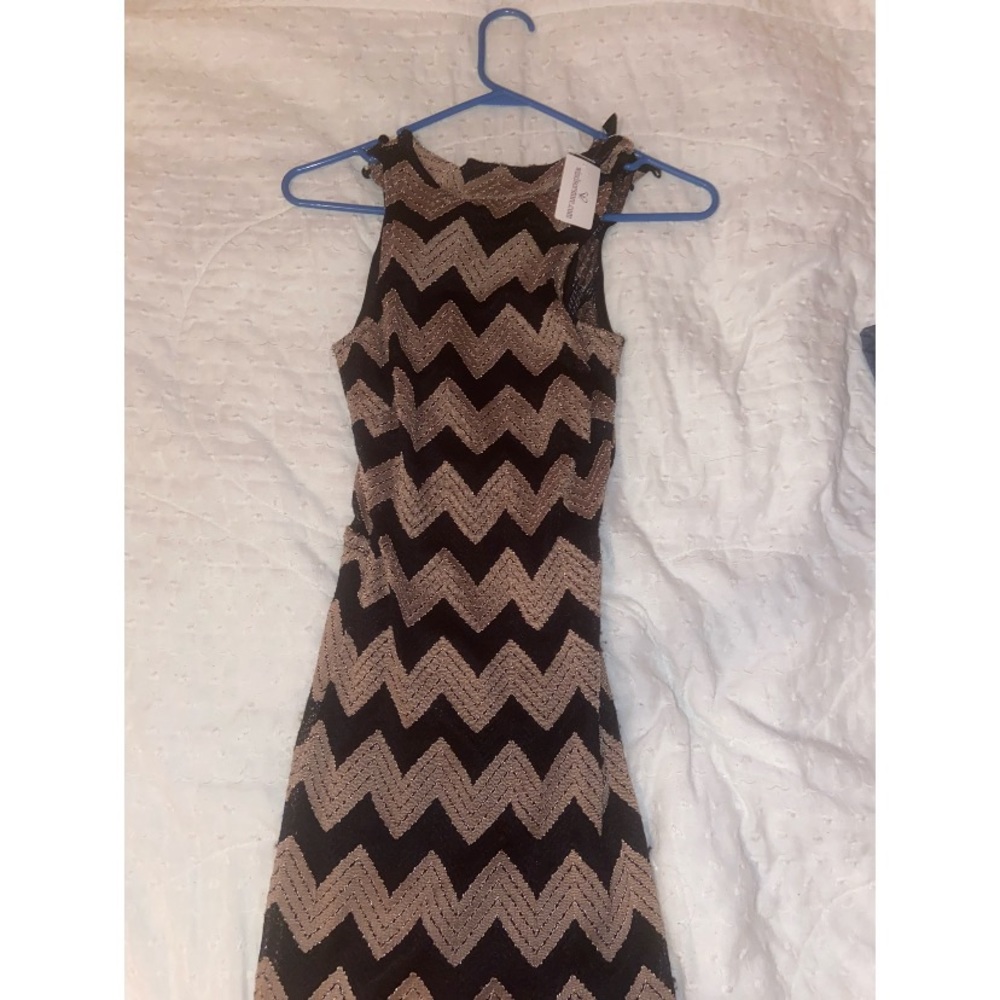 Windsor Black/Gold Open Back Maxi Prom Dress